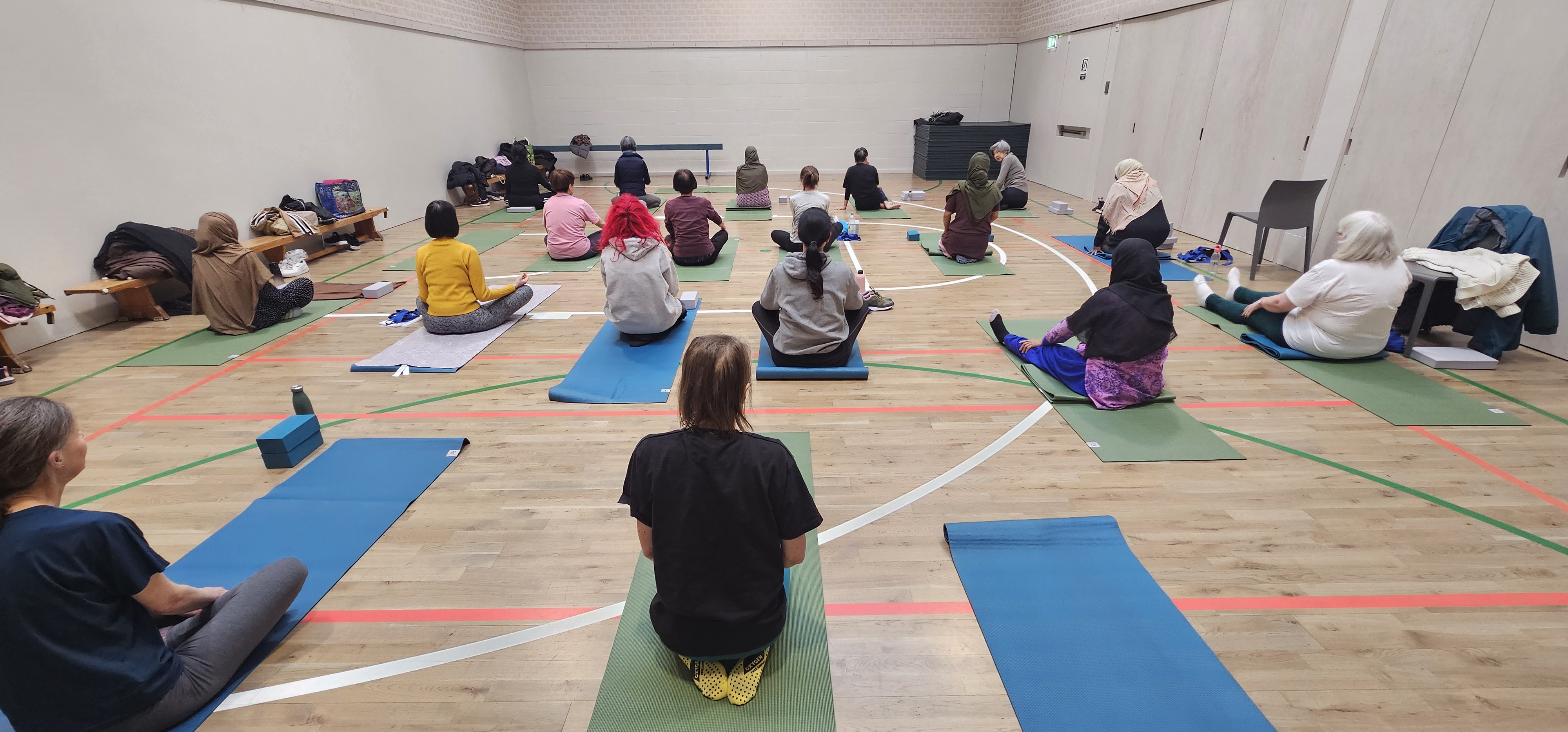 Women doing Yoga