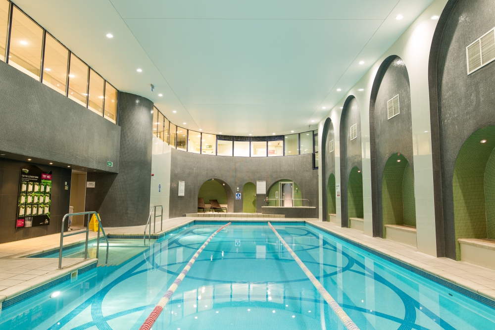 The indoor swimming pool at Nuffield Health, Bloomsbury