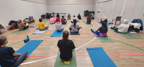 Women doing Yoga