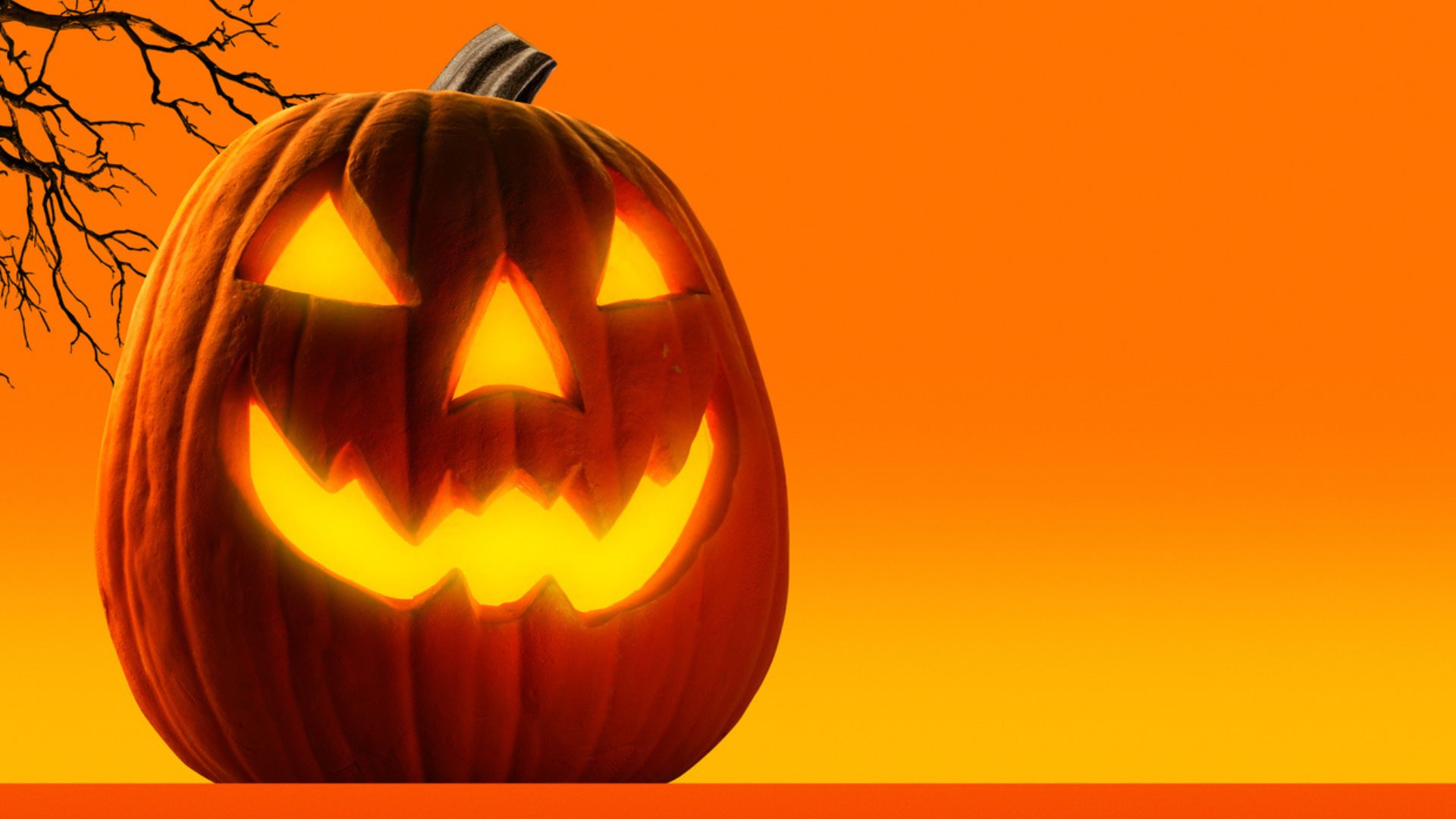 Photo of an illuminated pumpkin