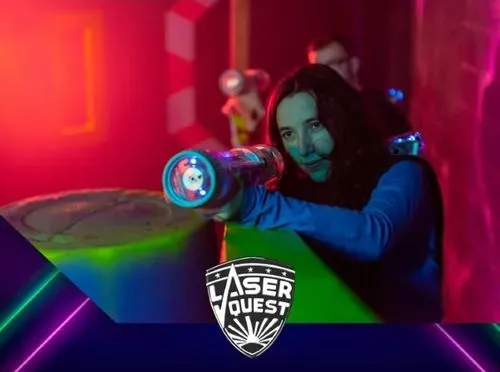 teen playing laser quest