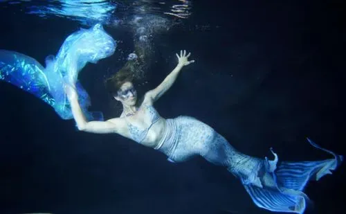 A mermaid under the sea