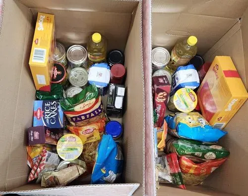 Cans of food