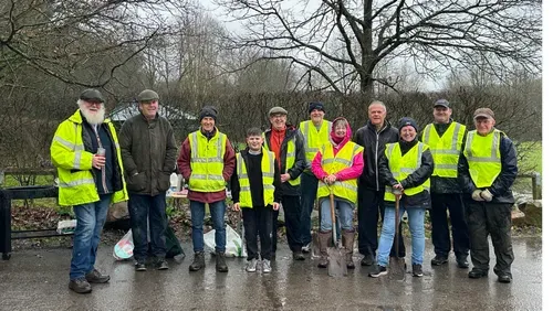 Picture of the shed team clearing paths