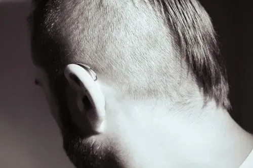 man with a hearing aid