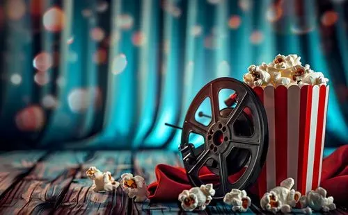 Popcorn and a movie screen