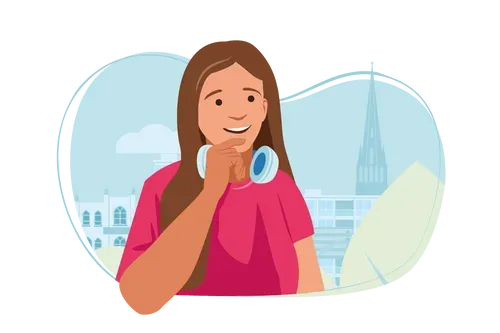 Girl listening to music