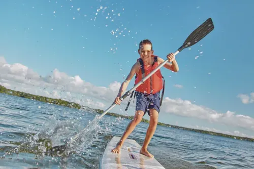 boy on paddlebord