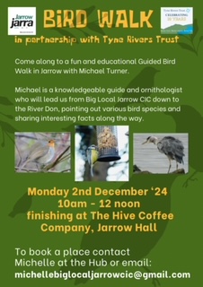 Bird Walk Poster 2nd December 2024