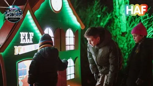 Children interacting with the toy makers workshop