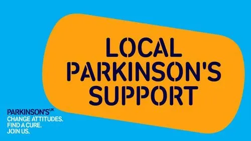 Logo of Parkinson's UK with a banner reading Local Parkinson's Support