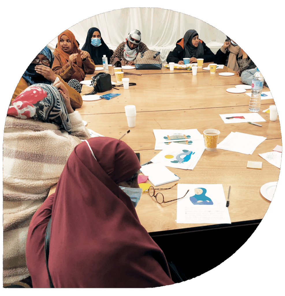 Image of Somali women sitting around a table