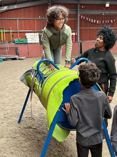 Having fun with the teacher 