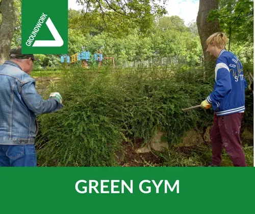 One of our green gym volunteers taking part in one of our Green Gym sessions at Cleadon Park.